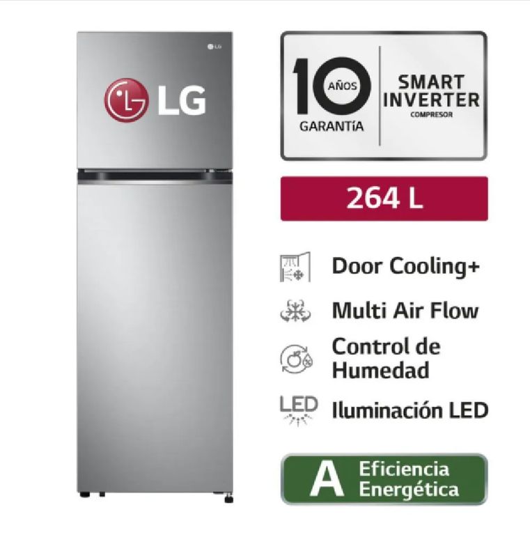 REFRIGERADORA TOP FREEZER VT26BPY 264L PLATEADA