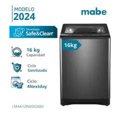 MABE - Lavadora Automática 16 Kg Diamond Gray - LMA6120WDGBB0