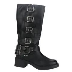 CHALADA - Bota Mujer Negro Casual Biker-2