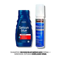 KIRKLAND - Shampoo Selsun Blue Medicado 325ml-Minoxidil Espuma 60ml