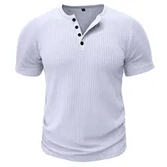 BLWOENS - Camiseta de manga corta de verano para hombres - Blanco