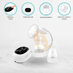 CARESTINO - Extractor Eléctrico con mamadera «LATTE» Gris