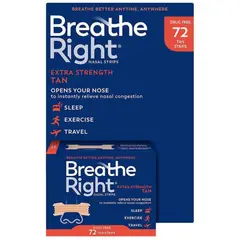 GENERICO - BANDAS NASALES ANTIRONQUIDOS Breathe Right - 72 Tiras