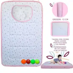 GENERICO - Colchón CIELO de Bebe para Cunas IMPORTADAS ROSADO