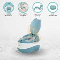 CARESTINO - Bacín 3 en 1 con Reductor «TRAINING» Blue