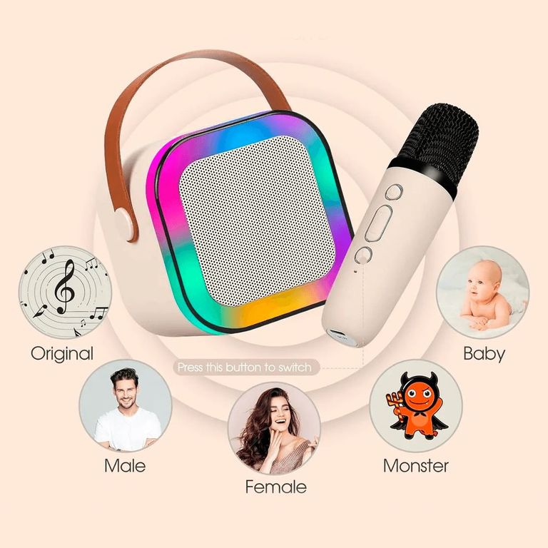 PARLANTE KARAOKE Con luces RGB