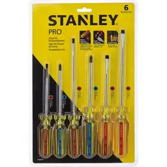 STANLEY - Juego de 6 Destornilladores Pro