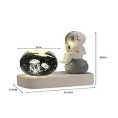 GENERICO - ADORNO DE ESCRITORIO ASTRONAUTA Y LUNA