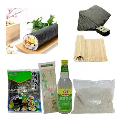 GENERICO - Set Makis Basico 4u Nori Arroz Glutinoso Vinagre Esterilla