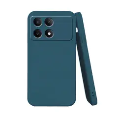 GENERICO - Funda Protector Case POCO X6 PRO 5G - GAMUZA AZUL PETROLEO