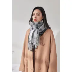 KAST PE - Bufanda Chalina Season a Rayas Plomo