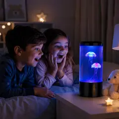 GENERICO - Lámpara de Lava y Parlante Bluetooth de Medusas LED