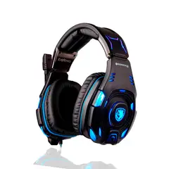 SADES - AUDIFONO GAMER PARA PC KNIGHT PRO NEGROAZUL.