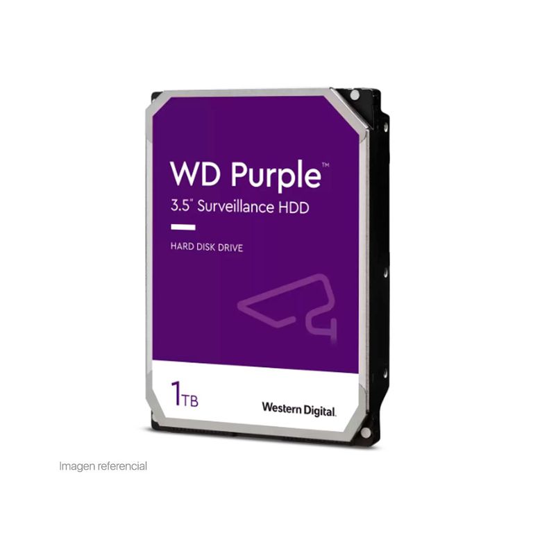 Disco duro Western Digital WD Purple, 1TB, SATA 6.0 Gb/s, 5400 RPM