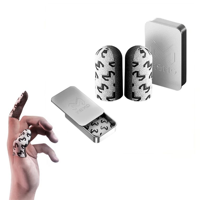 Guantes Dedales Gamer Profesionales Fibra de Plata