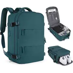 GENERICO - Mochila Viajera de Cabina Premium Verde Oscuro