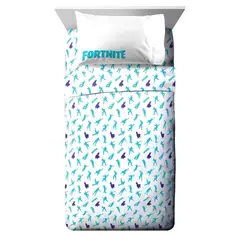 FORTNITE - Juego de Sábanas Para Cama Twin o 1 Plaza - Fornite