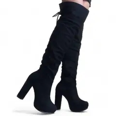 GENERICO - Taco Mujer Altura Chic 2086L-78 Color Negro