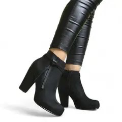 GENERICO - Taco Mujer Lazo Largo Cruzado 2086L-68 Color Negro