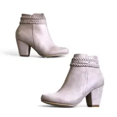 GENERICO - Tacon Mujer Tiras Trenzadas 2086L-60 Color Hueso