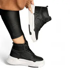 GENERICO - Zapatilla Mujer City Stroll Suela Gruesa 2086L-55 Color Negro