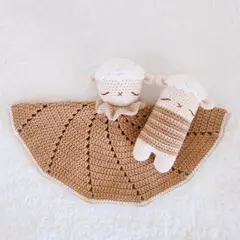 BE CRAFTY - Set Manta de Apego y Juguete Sonaja Oveja Bebé 0-6 Meses