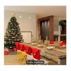 GENERICO - Fundas de Sillas DE Navidad 6 UN. De Calidad ROJITO