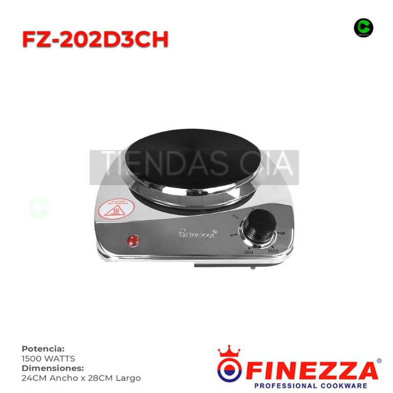 Cocina Eléctrica Fineza FZ – 202D3CH 1 Hornilla - Acero