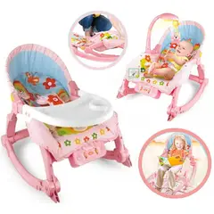 IDEAL - Silla de Comer Mecedora Vibrador Lámpara Música