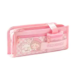 GENERICO - Cartuchera de Lápices Multifuncional Rosa