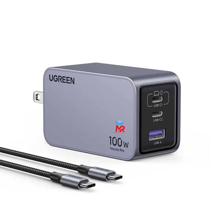 Cargador 100w 2usb-c 1usb Gan +cable C Para Mac 25873