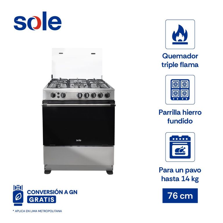 Cocina De Pie Classic Dubai GLP 76cm 5 Hornillas