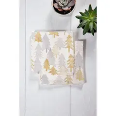 GENERICO - Servilletas Pinos Navidad Algodon 40x40 cm