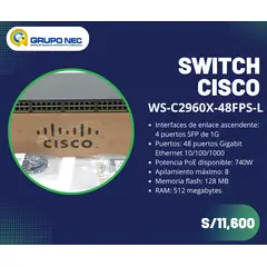 CISCO - Switch 2960x-48FPS-L