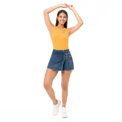 PIONIER - Mini Shor Denim Stretch Mujer Klery