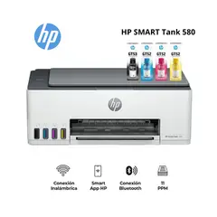 HP - Impresora multifuncional Wifi bluetooth Smart Tank 580