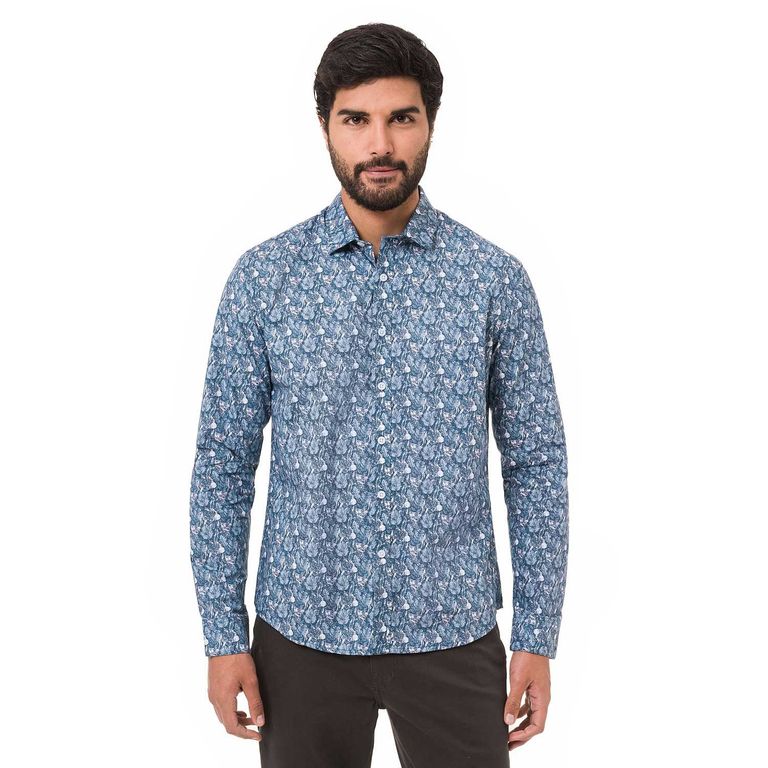 Camisa Moda Popelina Mascherano Ml Hombre