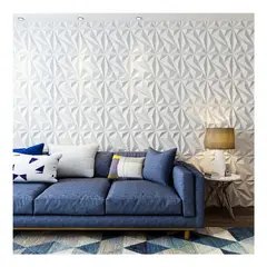 GENERICO - Tapiz Mural Elegante En 3D DE PVC Duro Decorativa Blanca YLS13