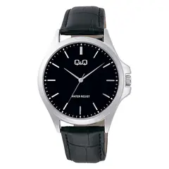 Q&Q - RELOJ HOMBRE CUERO NEGRO MARCA QQ - MD3