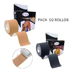 GENERICO - Pack 02 Cintas Adhesiva Kinesiologa Resistente al Agua