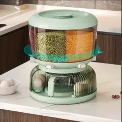 GENERICO - Dispensador de Alimentos Giratorio Con Portahuevos - 6 kilos/verde