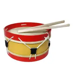 GENERICO - Instrumento Musical Tambor de Madera con baqueta