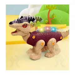 IMPORTADO MC - DINOSAURIO ARMABLE, MUSICAL, LUCES Y DESARMADOR