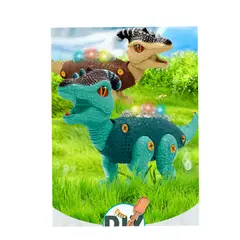 GENERICO - DINOSAURIO ARMABLE, MUSICAL, LUCES Y DESARMADOR