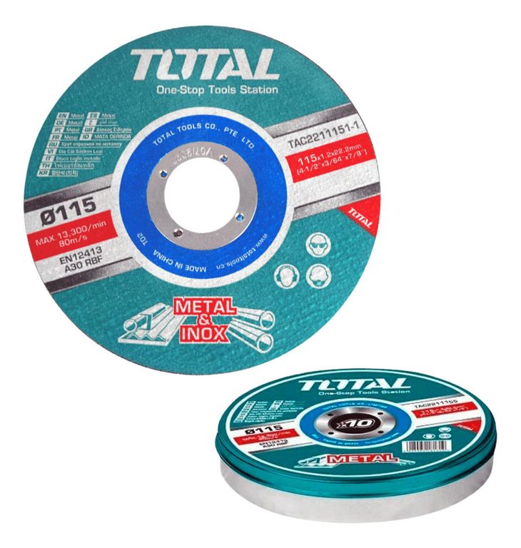 DISCO CORTE METAL ACERO 4 1/2'' X10 unidades Total