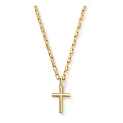 ESIKA - Collar Cadena Hope Cross Esperanza - Cruz Baño Oro 24k Hombre 60cm