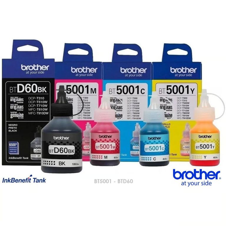 KIT DE 4 TINTAS BTD-60BK BT-5001C BT-5001M BT-5001 ORIGINAL