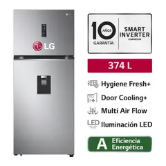 LG - Refrigeradora Top Mount No Frost con Hygiene Fresh 374 Litros GT37SGP