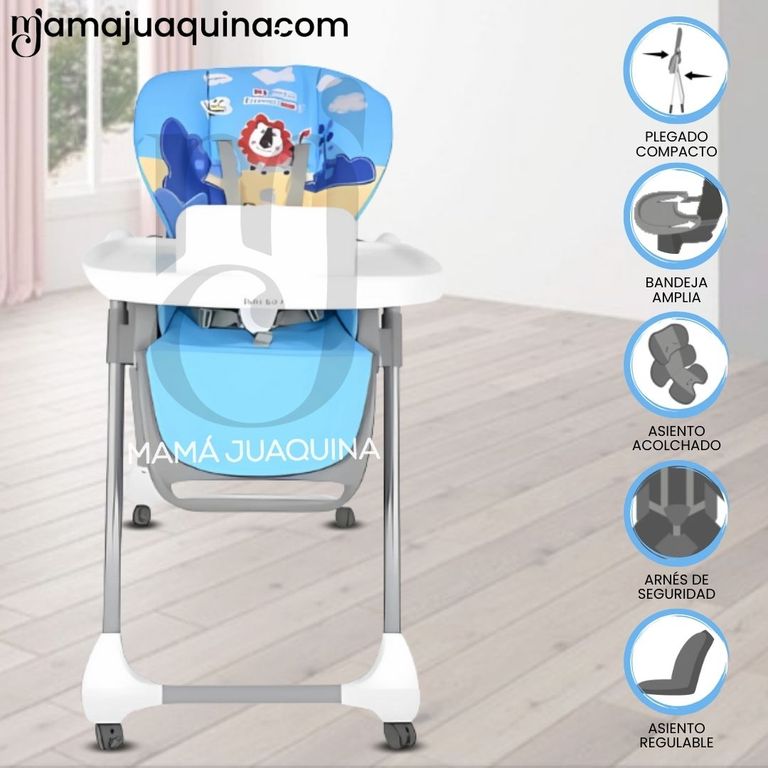 Silla de Comer «SWINTON» con Ruedas Edición Limitada Blue