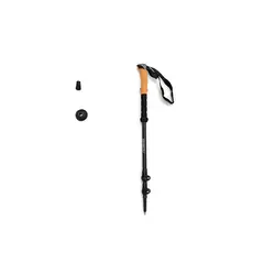 GENERICO - Baston De Trekking Mango De Corcho Aluminio Camping - Negro